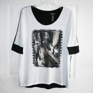 New! Style & Co. New York Taxi Scene Graphic Shirt